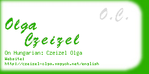 olga czeizel business card